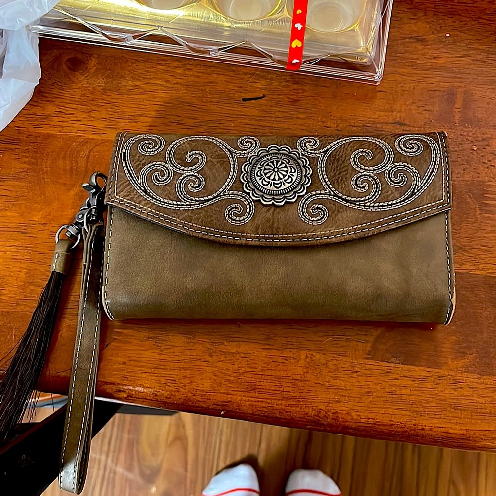 Brown on the outside and dark brown on the inside